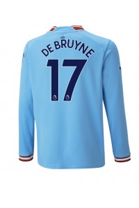 Manchester City Kevin De Bruyne #17 Fotballdrakt Hjemme Klær 2022-23 Lange ermer